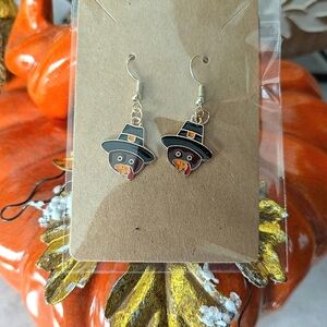 New In Package Enameled Thanksgiving Earrings